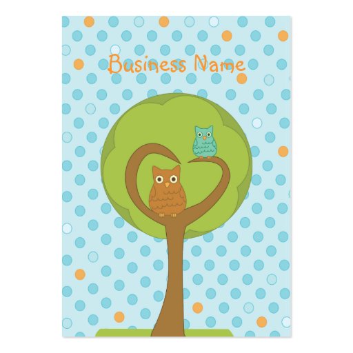 Owl Heart Tree Business Card Templates (back side)