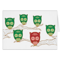 Owl Holiday Card cards