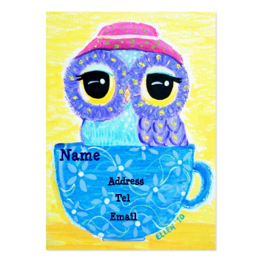 Owl In A Teacup Business Card Templates