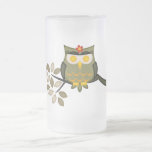 Owl in a tree Frosted Mug
