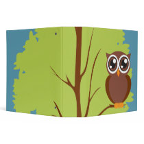 owl, birds, tree, nature, vector, illustration, cute, birdie, hoot, art, digital art, school, photo, perched, big eyes, alert, wildlife, simple, dooni designs, animals, Binder with custom graphic design