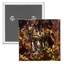 Owl in Autumn Pins