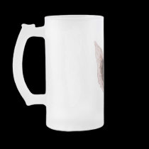 "Owl In Flight" Frosted Glass Mug
