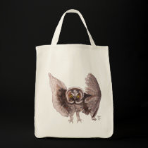 "Owl In Flight" Tote Bag bags