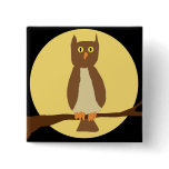 Owl in Moon on Black pin
