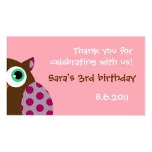 Owl Invitation Ensemble Business Card Template