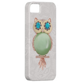 Owl Jewel & Paisley Lace PRINTED IMAGE Case For iPhone 5/5S