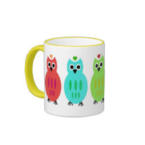 Owl Lined Up Mug