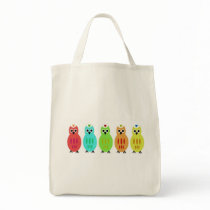 Owl Lined Up Organic Bag