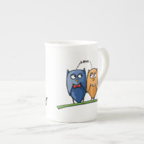 Owl Love Bone China Mug mugs