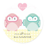 OWL LOVE :: bright girl + boy stickers