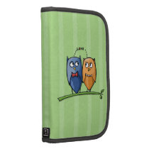 Owl Love green Folio Organizer planners