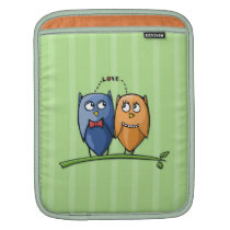 Owl Love green iPad Sleeve ipad sleeves