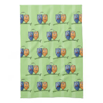 Owl Love green Kitchen Towel kitchen towels