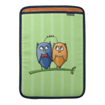 Owl Love green MacBook Air Sleeve ipad sleeves