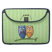 Owl Love green MacBook Pro Sleeve macbook sleeves