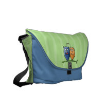 Owl Love green Messenger Bag messenger bags