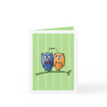 Owl Love green Note Card
