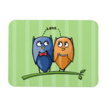 Owl Love green Premium Magnet magnets