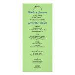 Owl Love green Wedding Menu Custom Announcements
