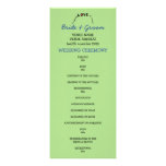 Owl Love green Wedding Program Personalized Announcements