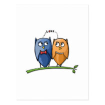 Owl Love Postcard postcards