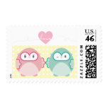 OWL LOVE :: soft girl + boy postage