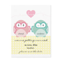 OWL LOVE :: soft girl + boy postcards
