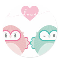 OWL LOVE :: soft girl + boy stickers by simplysweetart OWL LOVE :: soft girl + boy stickers