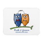 Owl Love Wedding Favor Premium Magnet