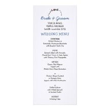 Owl Love Wedding Menu Invitations