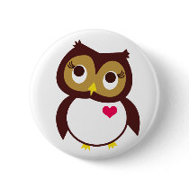 Owl Love You buttons by VelourVelvet Owl Love You buttons