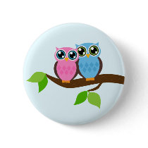 Owl love you button