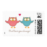 owl love you postage stamp