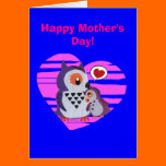 Owl Mama hugging its to daughter cards