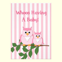 Owl Mother and Child Baby Shower Invitation invitations