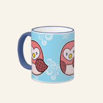 Owl mug blue mugs