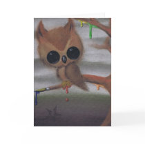 owl never give in greeting card