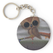 owl never give in keychain