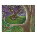 'Owl of Minerva' Art Poster bronze matte uv print