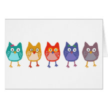 Owl of us greeting card