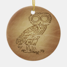 Owl of Wisdom Greek Ornament