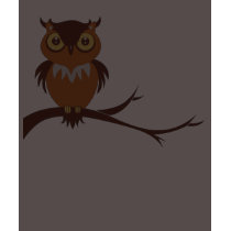 Owl on a Branch Ladies t-shirts