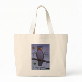 Owl on Branch bag