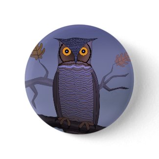 Owl on Branch button