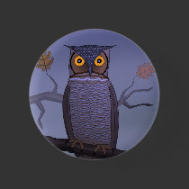 Owl on Branch buttons