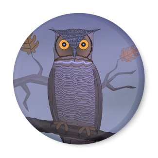 Owl on Branch magnet