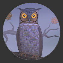 Owl on Branch stickers