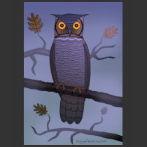 Owl on Branch t-shirts