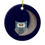 Owl on the Moon Ornament ornaments